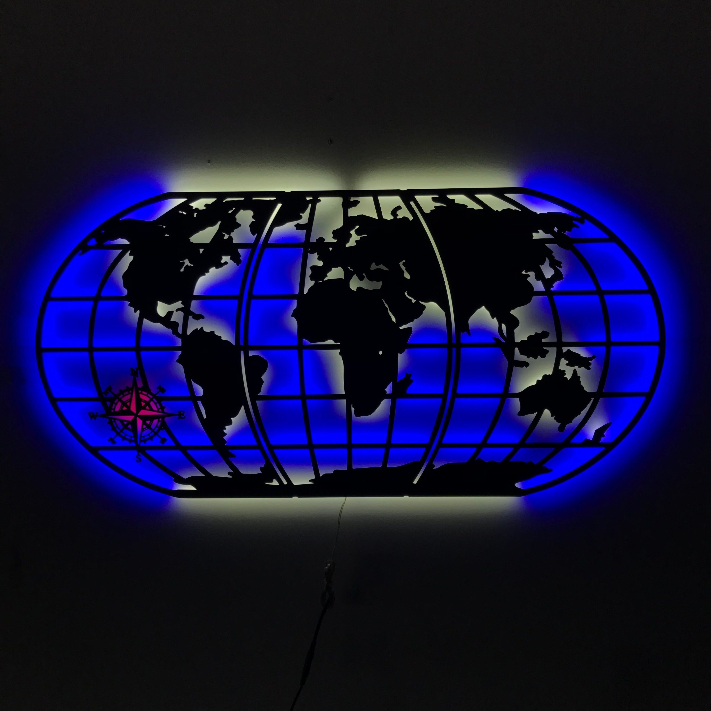 LED Lighted World Map World Map - Il Fullxfull.5216182168 C5zo