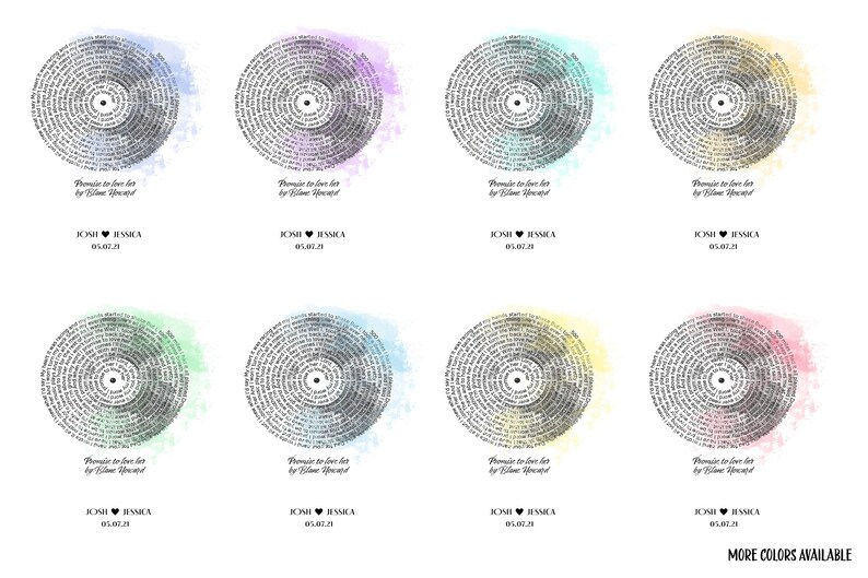 Custom Song Lyrics Print Custom First Dance Song Art Custom Etsy