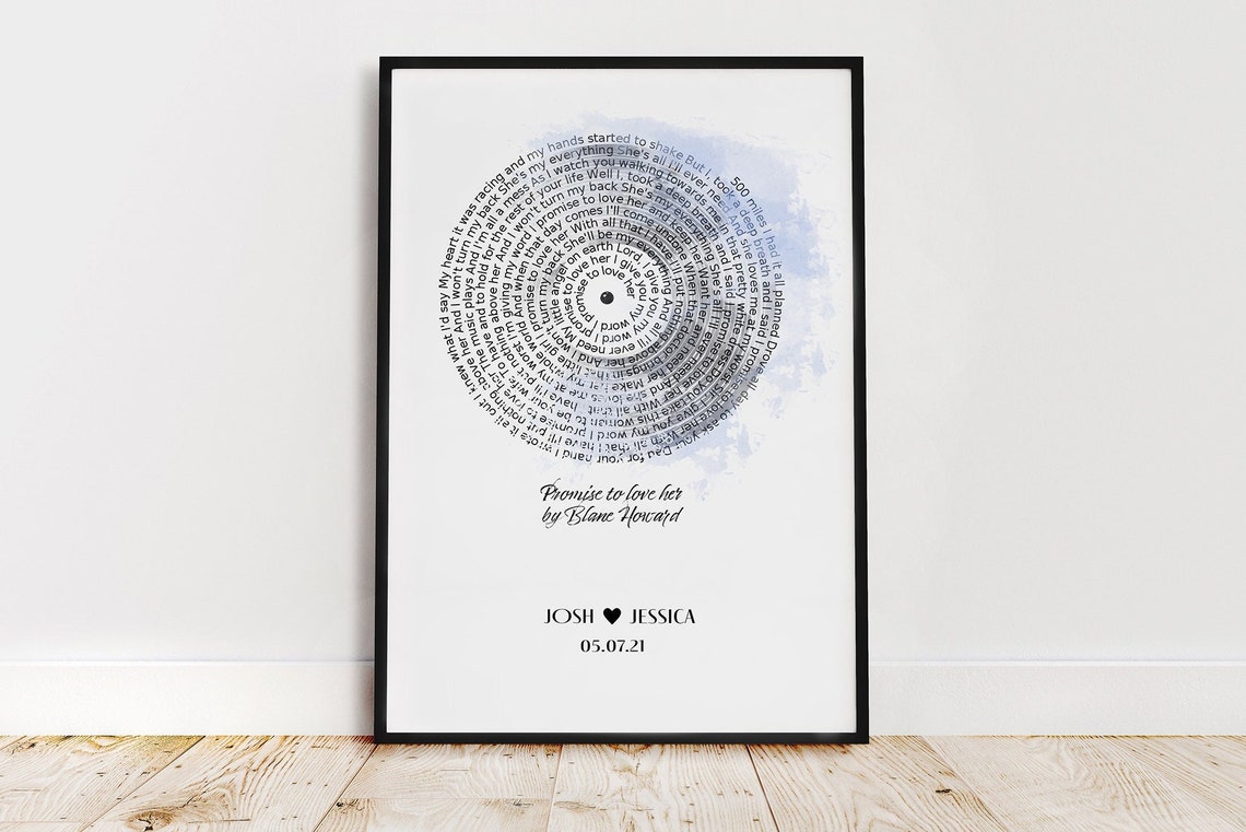 Custom Song Lyrics Print Custom First Dance Song Art Custom Etsy