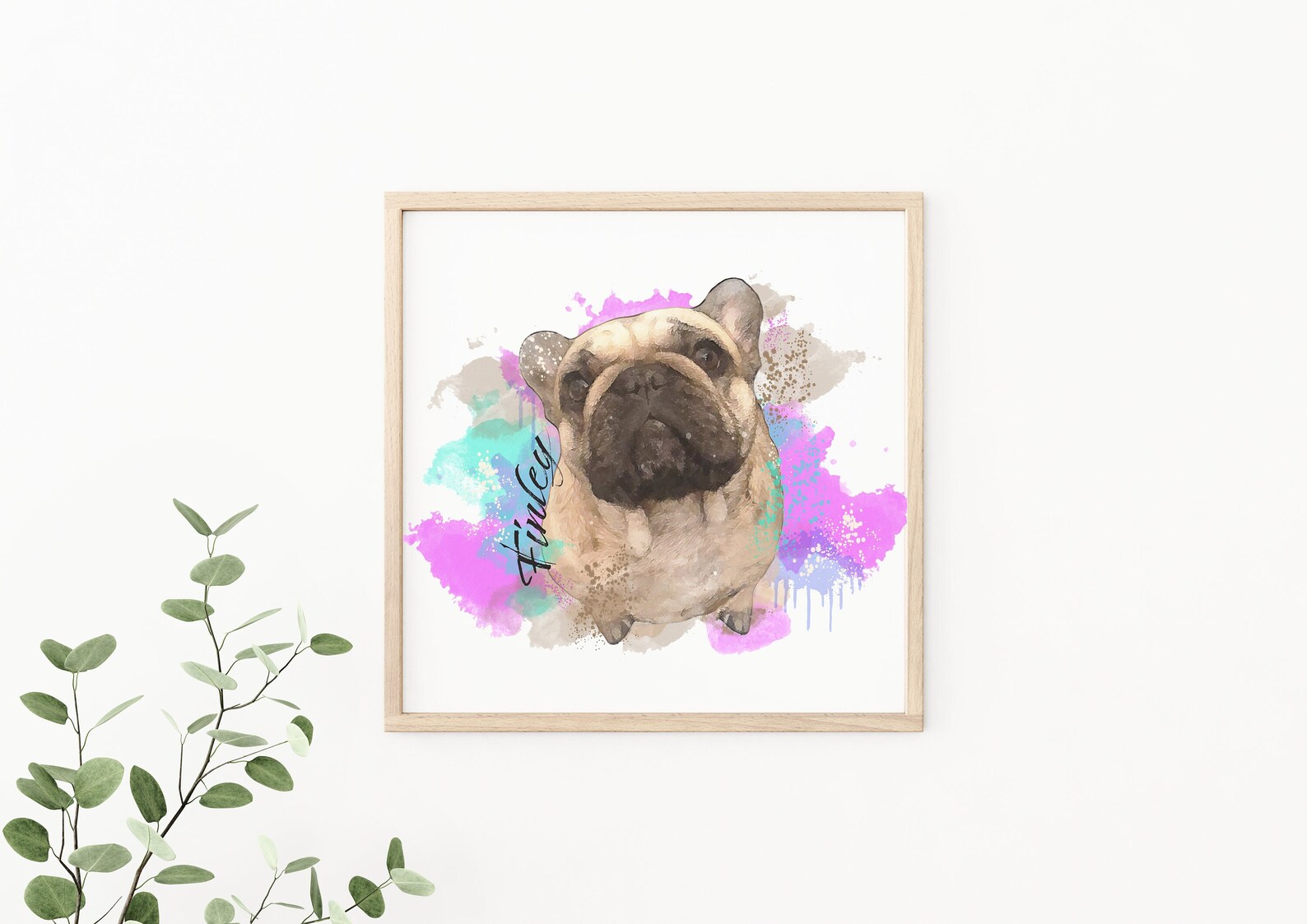 Personalized Dog Canvas Dog Portrait From Photo Custom Dog Etsy