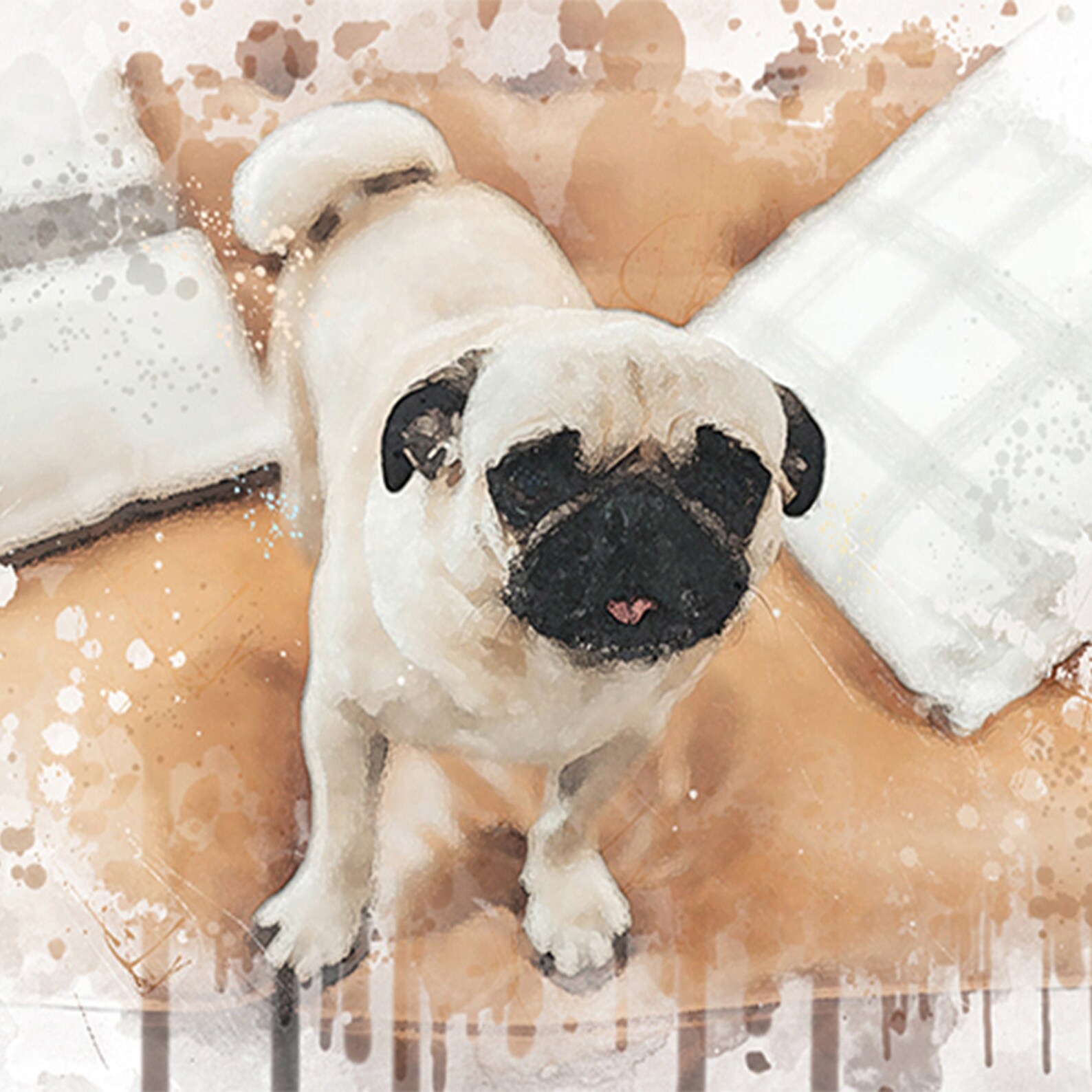 Personalized Dog Canvas Dog Portrait From Photo Custom Dog Etsy