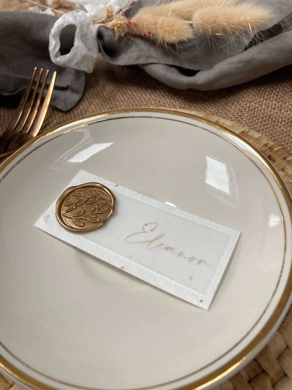 Plantable Wedding Table Place Cards Boho Eco Friendly Seed Paper Table