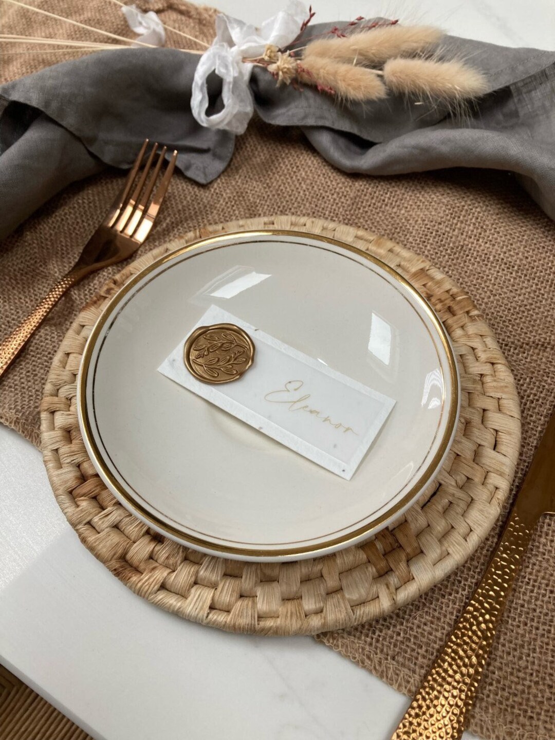 Plantable Wedding Table Place Cards Boho Eco Friendly Seed Paper Table