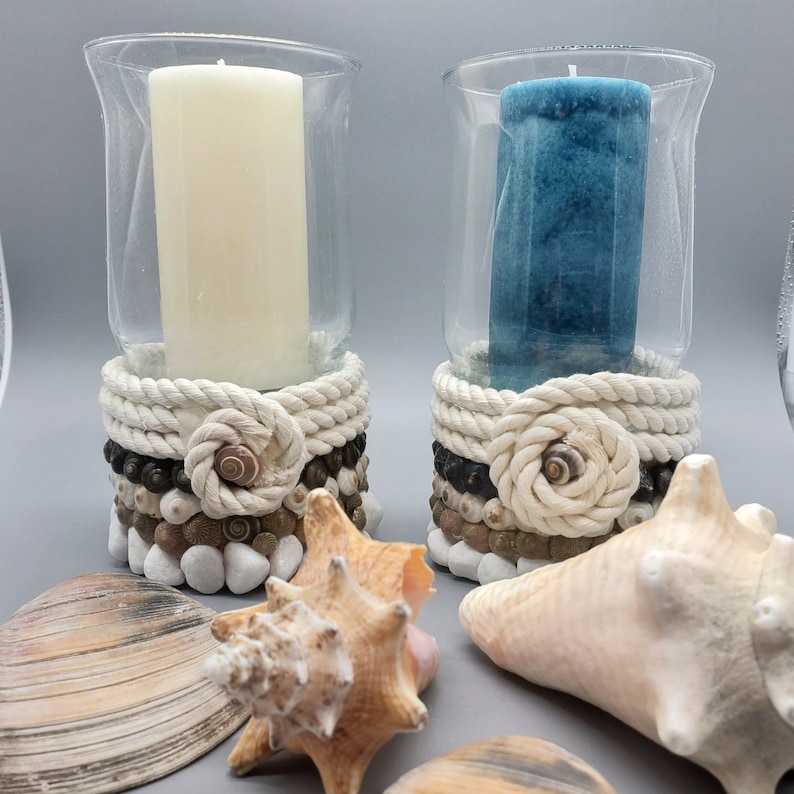 Seashell Candle Holders Beach House Décor Housewarming Gift Patio Décor