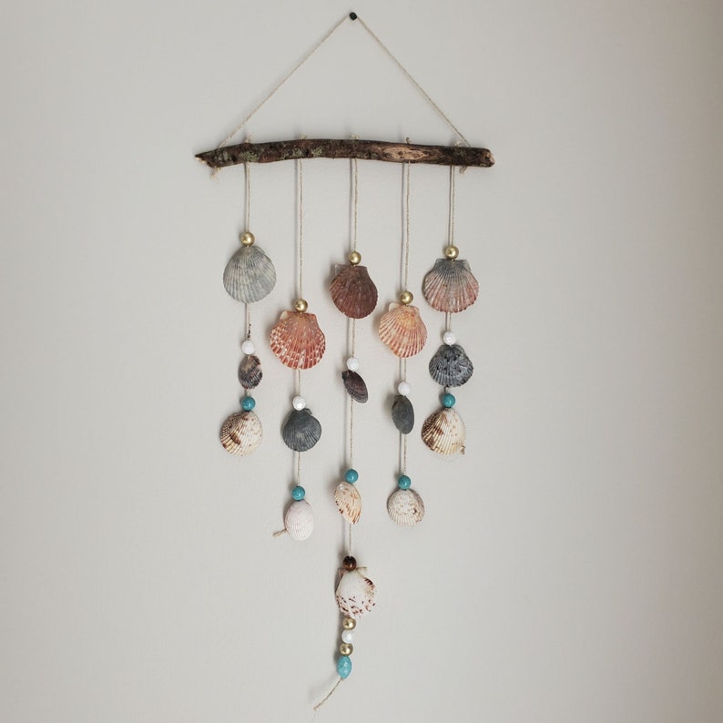 Boho Beach Décor Seashell Art Beach Theme Gift Seashell Wind - Etsy