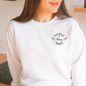 Hospice Nurse Sweatshirt, Personalized Hospice Nurse Care Shirt, Hospice Squad Sweater, Palliative Care Nursing Crewneck,Appreciation Gift