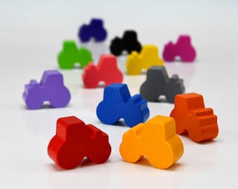 Tractor 25x20mm [17 colors] Wooden Token to Board Games