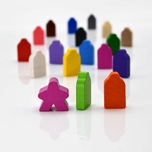 Bottiglia 12x20x5mm [19 colori] Gettoni in legno per giochi da tavolo