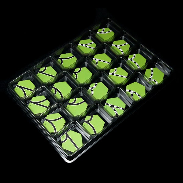 20 compartments, 15mm depth, Standard Game Tray | Boardgame insert tray storage solution