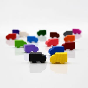 LKW 21x12x10mm [17 Farben] Holztoken zu Brettspielen