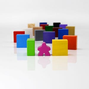 Blocchi di legno quadrati 20x20x10mm [18 colori] per wargame
