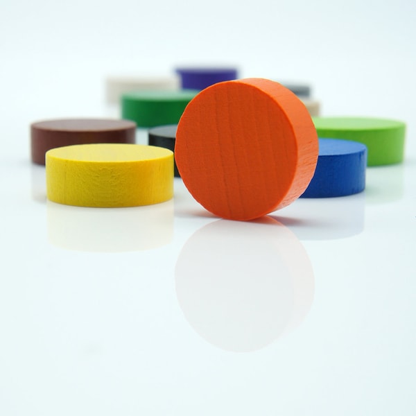 20x7mm Big DISC [11 colors] Wooden Token to Board Games