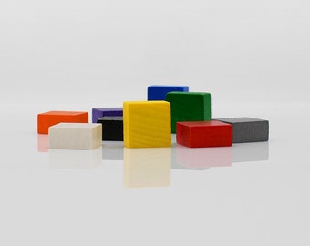 16x16x8mm Small Wooden Blocks to Wargames  5/8 inches [16 colors]
