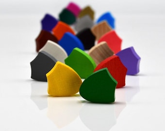 Shield 17x20mm [21 colors] Wooden Token to Board Games