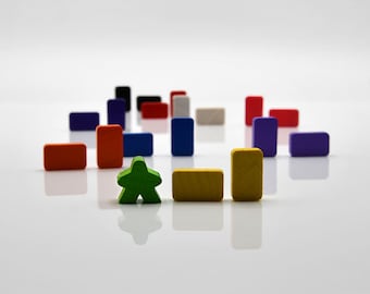 20 x 12 x 5 mm rechthoek [19 kleuren] houten token voor bordspellen (Twilight Imperium)