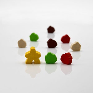 Small ACORN 12x14mm [5 colors] Wooden Token to Board Games