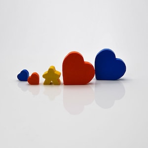 BIG Heart 34 mm [12 kleuren] houten loper voor bordspellen