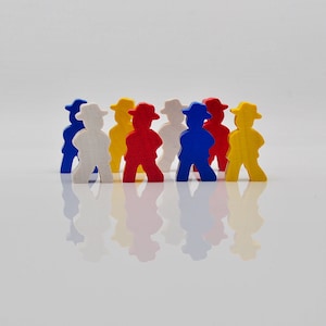 Adventurer / Indiana Jones 15x28mm [4 colors options] Wooden token to board games