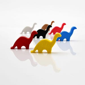 Dinosaur Apatozaur 36x28mm [15 colors] Wooden Token to Board Games