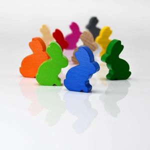 Hase 17 x 29 mm [16 Farben] Holz Token zu Brettspielen Bild 8