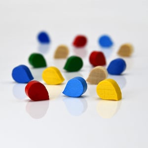 Damage Token / Blood / Wound 12x10mm [8 colors] Wooden Token to Board Games