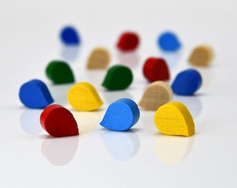 Damage Token / Blood / Wound 12x10mm [6 colors] Wooden Token to Board Games