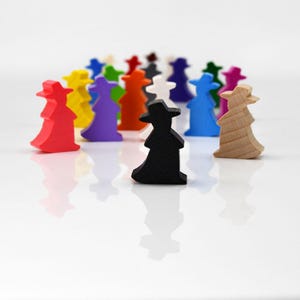 Wizard / Witch / Cleric 20x29mm [17 colors] Wooden Token to Board Games