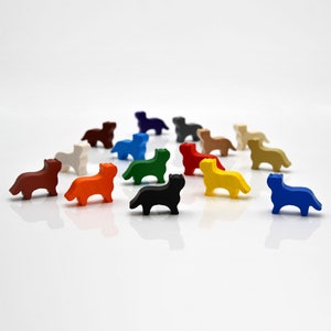 猫 29 x 20 mm [20色] 木製トークン（ボードゲーム用）