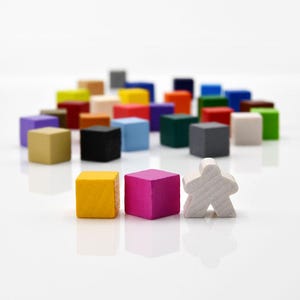 12mm CUBE [29 colors] Wooden Token to Board Games