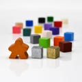 9mm CUBE [24 colors] Wooden Token to Board Games