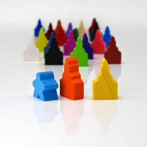 Palace / Train station / Church / Cathedral 15x25mm [22 colors] Wooden Token to Board Games