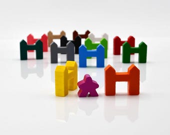 Metropolis 28x25mm [30 colors] Wooden Token to Board Games