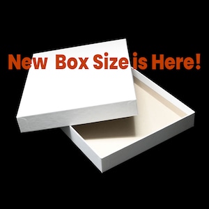 Caja de juego mediana A4, color blanco pesado, 1,6''/40 mm de profundidad, brillante/mate
