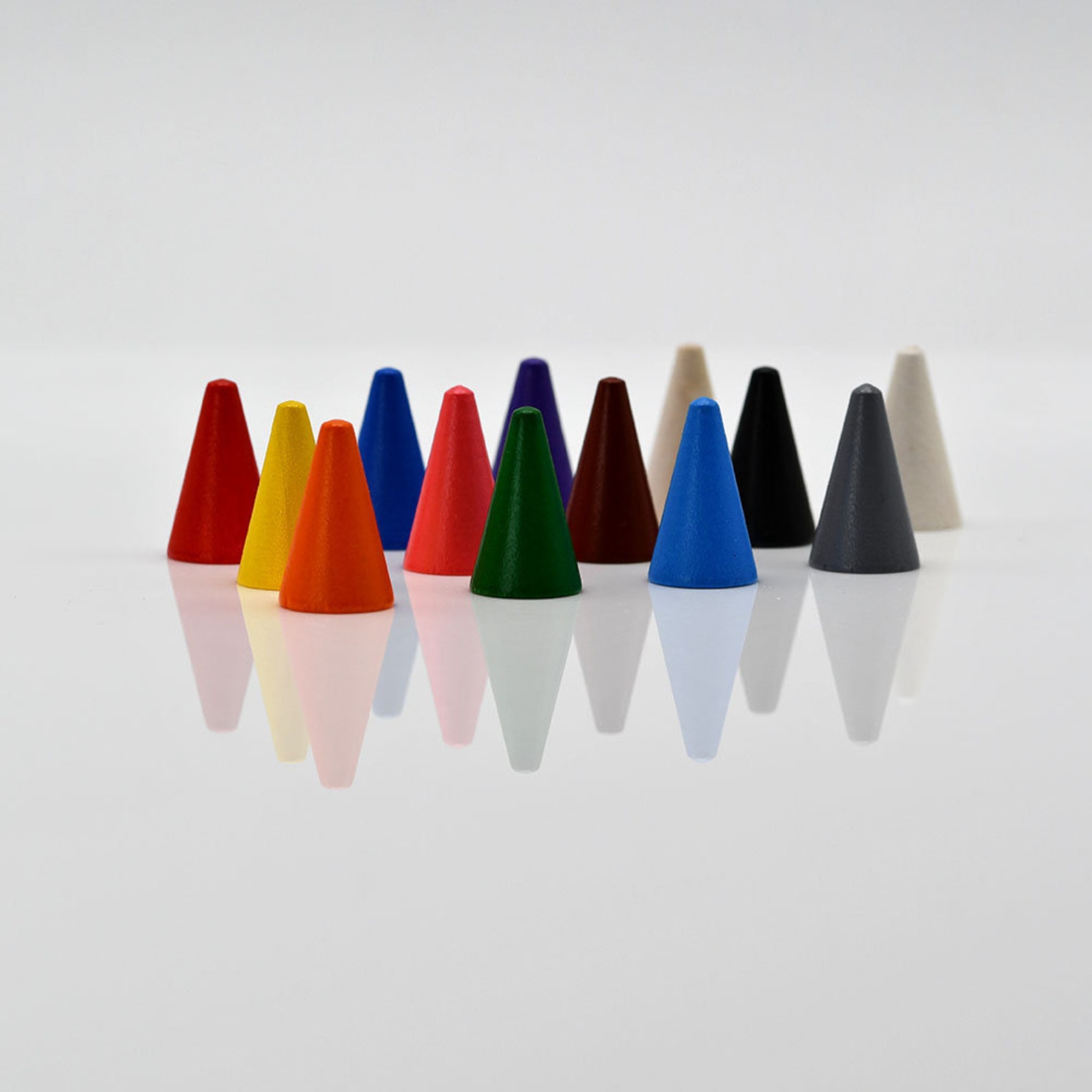 Cone / Pylon 15x25mm [20 Colors ] Wooden Token 63/64 Inch - Etsy