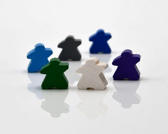 ミープルダンシング 14 x 14 mm [6色] 木製トークン（ボードゲーム用）