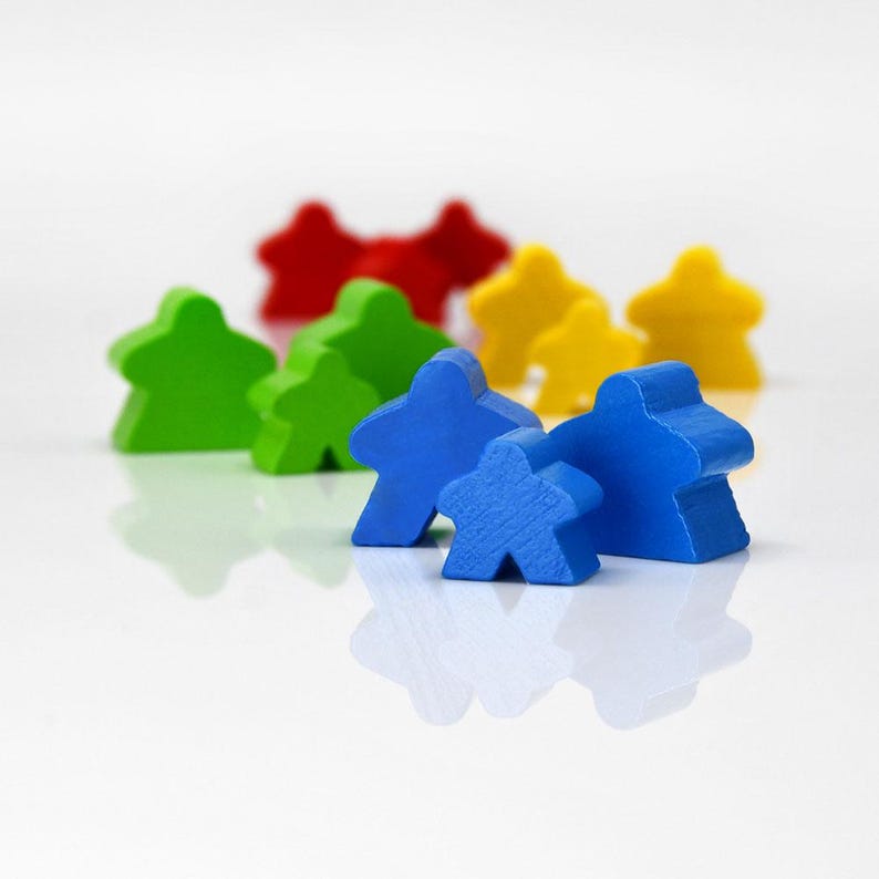 Meeple-standard 16x16x10mm [24 Colors] Wooden Token to Board Games - Etsy