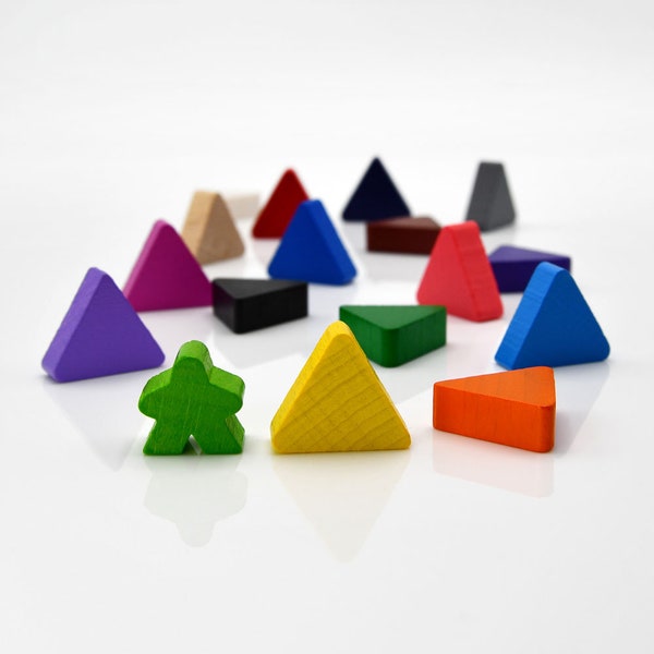 Triangle 21mm [16 colors] Wooden token to board games (Twilight Imperium)