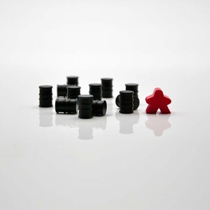 Small Barrel 10x15mm [2 colors] Wooden Token to Board Games