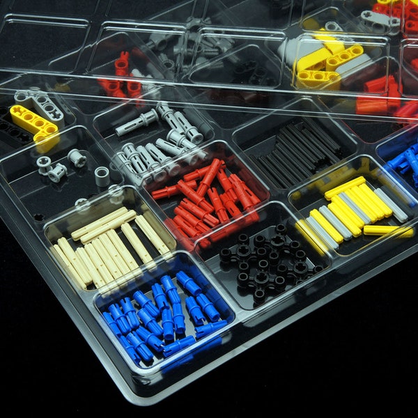 Organisateur Lego | Solution de stockage | Insertion de jeu de société | Plateau pour jeux de société, profondeur 14 mm, 20 compartiments