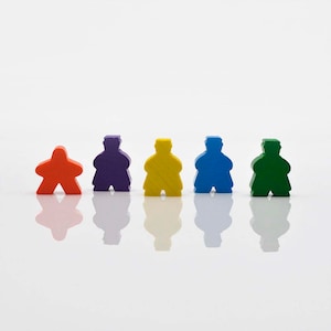 Hombre de ferrocarril de madera / Trabajador / Granjero 15 x 20 mm [2 opciones de colores] Ficha de repuesto para juegos de mesa / PnP
