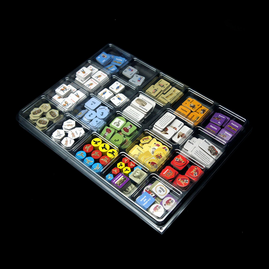 Game Insert Storage 20 Compartments, 15mm Depth, Standard Game Tray | Boardgame Insert Tray ...