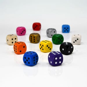 Solid Wooden Dice Size 16mm [13 colors]