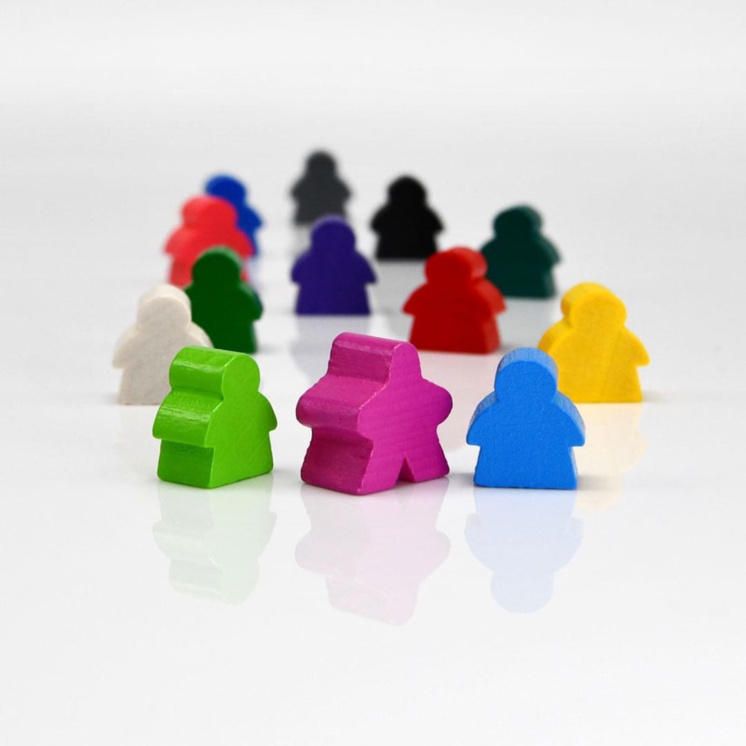 Settler Meeple Small 14x15mm [18 Colors] Wooden Token to Board Games - Etsy