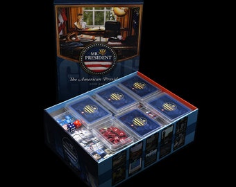Signor Presidente: Organizer/soluzione per la Presidenza Americana (15mm20c. + 15mm20c.NoLID + MiniEuro1c. + 6xStandardUSA_16mm_Sleeve)