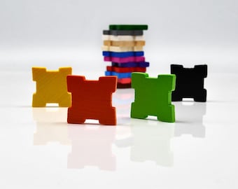Fortress 30x30mm [17 colors] Wooden Token to Board Games