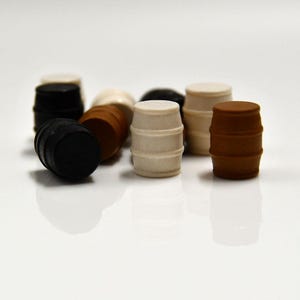 Medium Barrel 12x16mm [7 colors] Wooden Token to Board Games