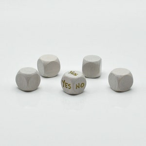 Blank White Wooden Dice Size 16mm