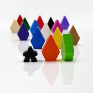 BIG Prism / Diamond 20x30mm  [17 colors] Wooden Token to Board Games