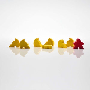 Yellow Cheese 16x20x5mm Wooden token to board games/PnP