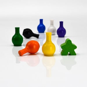 Bottle / Jug 25x15mm [4 colors] Wooden Token to Board Games